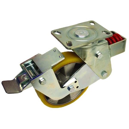 Zoro Select PlateCaster, Swivl, Polyurethane, 10 7/16"H LHF-ALTH 200K-16-RA