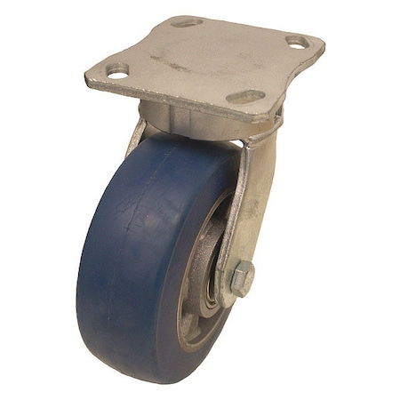 Zoro Select PlateCaster, Swivel, Polyurethane, 6 7/16"H P25S-ALBS 127K-14