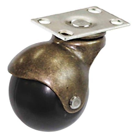 Zoro Select Plate Caster, 80 lb. Load Rating P4S-PB020G-P-AF