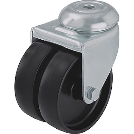 Zoro Select Bolt-Hole Caster, 2"dia, Swivel, Nylon LMDA-POA 50G