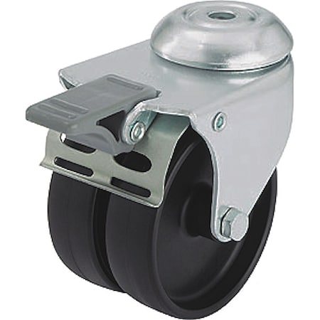 Zoro Select Bolt-Hole Caster, 2"dia, Swivel, Nylon LMDA-POA 50G-FI