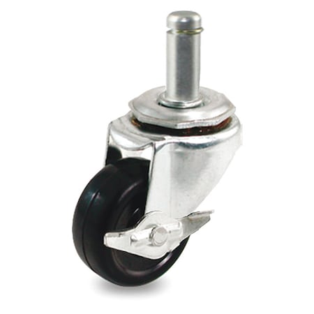 Zoro Select Stem Caster, Load Rating 90 lb., 2-9/16" H P5S-R020G-SG1-SB