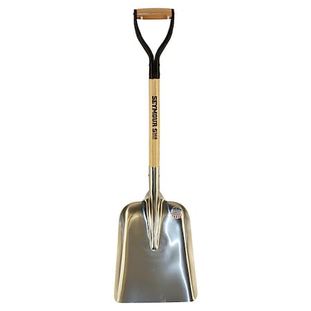 SEYMOUR MIDWEST #2 Scoop Shovel, Aluminum Blade, 29 in L Natural Wood Handle 49063