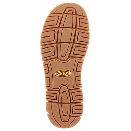 Keen Men's 6-Inch Work Boot, 10, Aluminum Toe, 6 in H, Gingerbread/Gum, 1020055 1020055