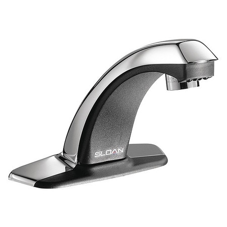 SLOAN Sensor Single Hole Mount, 1 Hole Low Arc Bathroom Faucet, Polished chrome EBF-85-4-BAT-TEE-CP-0.5GPM-MLM-IR-FCT