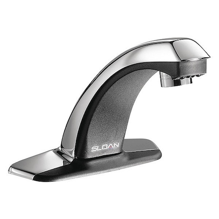 Sloan Sensor Bathroom Sensor Faucet, Single Hole Mount, Chrome 1 Hole EBF-85-4-BAT-TEE-CP-0.5GPM-MLM-IR-FCT