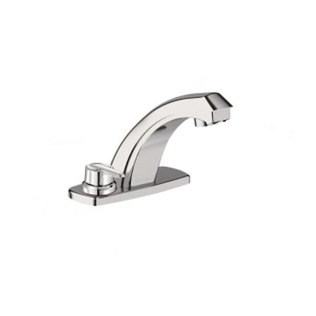 Sloan Sensor Single Hole Mount, 1 Hole Low Arc Bathroom Faucet, Polished chrome EBF-187-4-BAT-TEE-CP-0.5GPM-MLM-IR-FCT