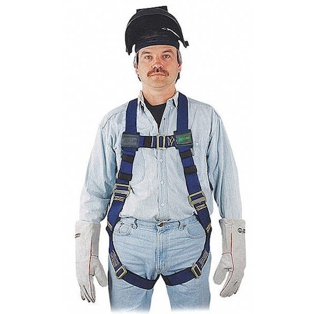 Miller Miller Full Body Harness, 2XL, 400 lb., Mating Chest/ Mating Leg Straps, Shoulder D-Ring 650K-3/XXLBL