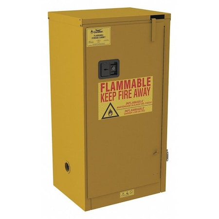 CONDOR Steel Flammable Safety Storage Cabinet, 23 in W, 45 1/2 in H 491M63