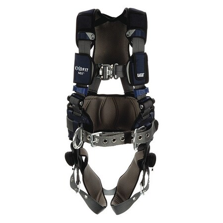 3M Dbi-Sala Full Body Harness, 2XL, Polyester 1140185