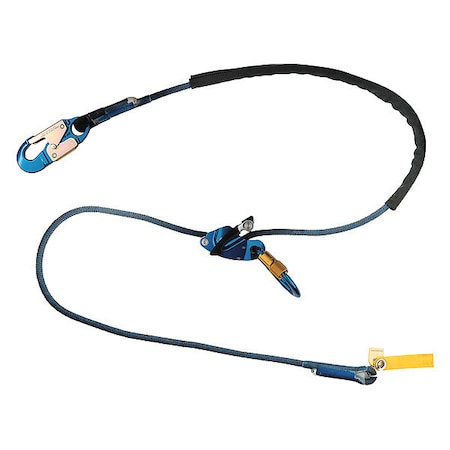 3M Dbi-Sala Trigger X Adjustable Positioning Lanyard, 8 ft. Length, Carabiner, Aluminum, 1 Leg(s) 1234086