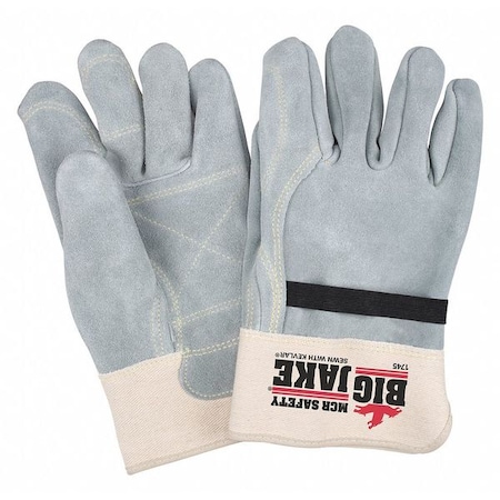 Mcr Safety Leather Gloves, Cut Level A2 , Uncoated , L 12 PK 1745L