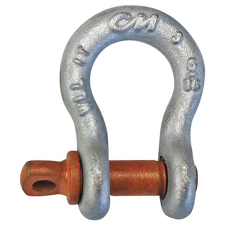 Cm Anchor Shackle, 5/16" Body Sz, Galvanized M647G