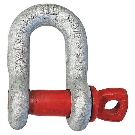 Crosby Shackle, 5/8" Body Sz, Galvanized 1019258