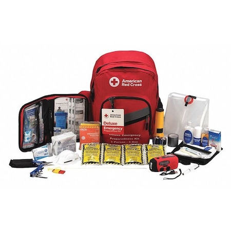 American Red Cross First Aid Kit, Nylon 184 Components, 1 People Served 91052