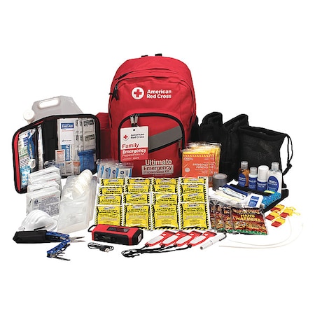 American Red Cross First Aid Kit, Nylon 192 Components, 4 People Served 91053