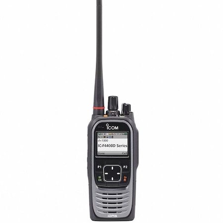 Icom Portable Two Way Radio, Analog/Digital F4400DS 43 USA