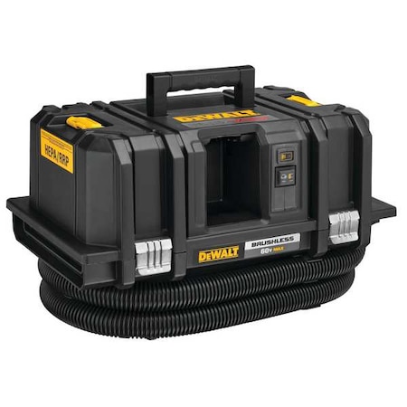 Dewalt FLEXVOLT Dust Extractor 60V MAX, 2 Gal, HEPA, 125 cfm, 17/32 in DCV585B