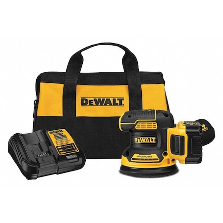 Dewalt 20V MAX* XR(R) Brushless 5 in. Cordless Variable Speed Random Orbital Sander Kit (5.0 Ah Battery) DCW210P1