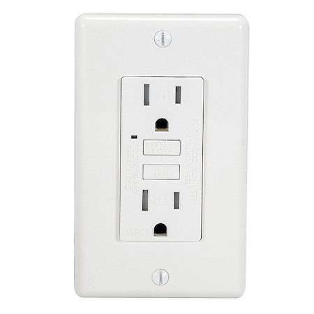 Zoro Select GFCI Receptacle, General Purpose, 2-Poles 62173