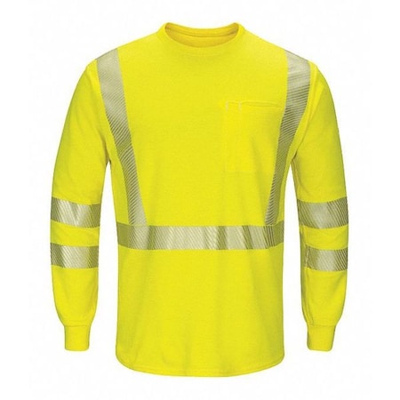 Bulwark Men's Flame-Resistant Crewneck Shirt, 8.3 cal/sq cm, M, CoolTouch 2 SMK8HV RG M