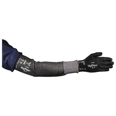 Ansell HyFlex Gray Cut Resistant Sleeve, HPPE Material 11-280