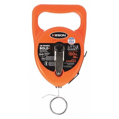 Keson Chalk Line Reel, 12 oz, Braided, 150 ft L G150BOLD