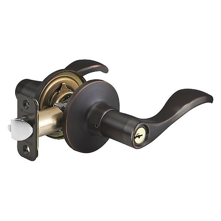 Master Lock Lever Lockset, Aged Bronze, Wave Style WL0112PKA4S