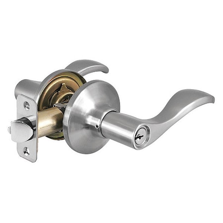 Master Lock Lever Lockset, Satin Nickel, Wave Style WL0115KA