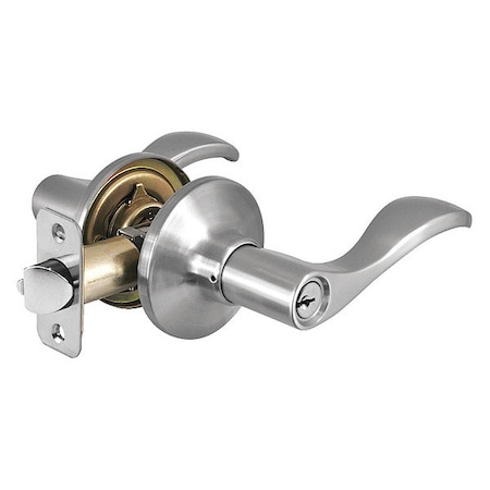 Master Lock Lever Lockset, Satin Nickel, Wave Style WL0115KAS