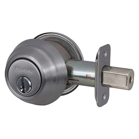 Master Lock Deadbolt, Satin Nickel, Single Cylinder DSH0615KAS