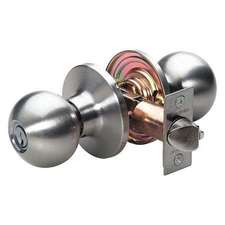 Master Lock Knob Lockset, Ball Style, Satin Nickel BA0215KA4