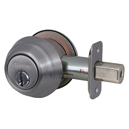 Master Lock Deadbolt, Satin Nickel, Double Cylinder DSH0715KA4S