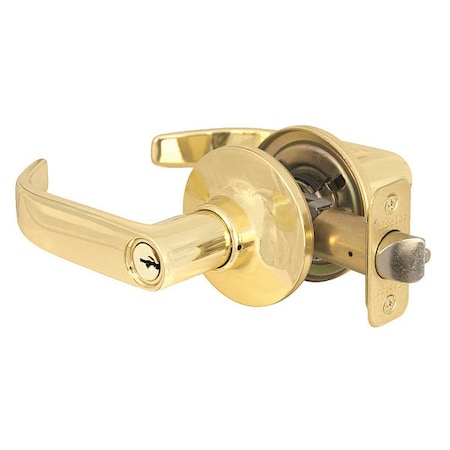 Master Lock Lever Lockset, Bright Brass, Return Style RL0203KA4