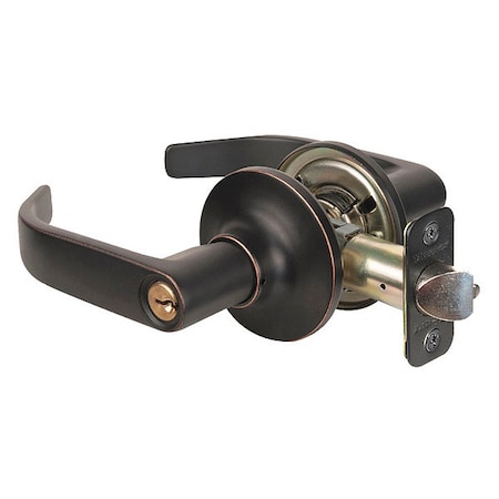 Master Lock Lever Lockset, Aged Bronze, Return Style RL0212PKA4