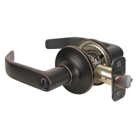 MASTER LOCK Lever Lockset, Aged Bronze, Return Style RL0312PBOX