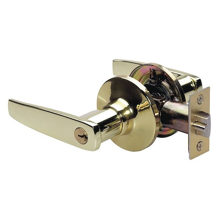 Master Lock Lever Lockset, Satin Brass, Straight Style SLL0103KA4S