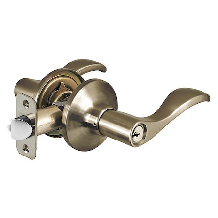 Master Lock Lever Lockset, Antique Brass, Wave Style WL0105KA4S
