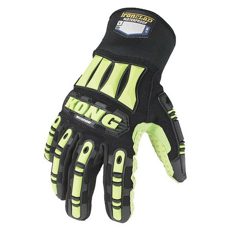 Anti-Vibration Work Gloves XL - Kevlar Palm Protection Green/Black/Yellow