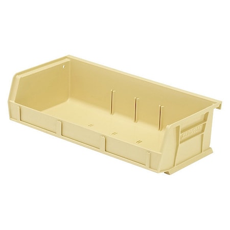Quantum Storage Systems Hang & Stack Storage Bin, polypropylene, Ivory, 3 in H, 11 in W, 5 3/8 in L QUS232IV