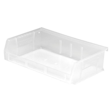 Quantum Storage Systems Hang & Stack Storage Bin, polypropylene, Clear, 3 in H, 11 in W, 7 3/8 in L QUS236CL