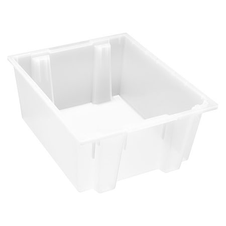 Quantum Storage Systems Stack & Nest Storage Container, 15 gal, 23-1/2 in L x 19-1/2 in W x 10 in H, Clear, Polypropylene SNT225CL