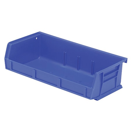 Quantum Storage Systems Hang & Stack Storage Bin, polypropylene, Blue, 3 in H, 11 in W, 5 3/8 in L QUS232BL