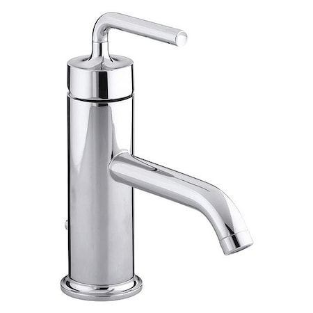 Kohler Manual Straight Spout Bathroom Faucet, Single Hole Mount, Polished Chrome K-14402-4A-CP