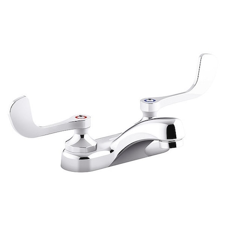 Kohler Manual Straight Spout Bathroom Faucet, 4" Mount, Polished Chrome K-400T20-5AKA-CP