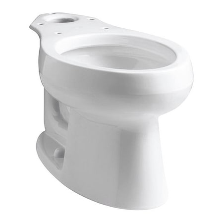 Kohler Toilet Bowl, 1.28 gpf, Gravity Fed, Floor Mount Mount, Elongated, White K-4198-0