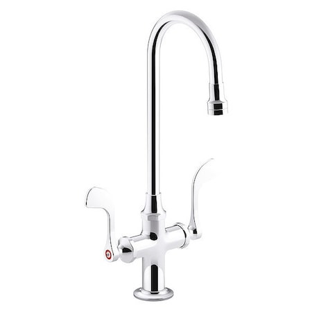 Kohler Manual Gooseneck Bathroom Faucet, Single Hole Mount, Chrome K-100T70-5AKA-CP