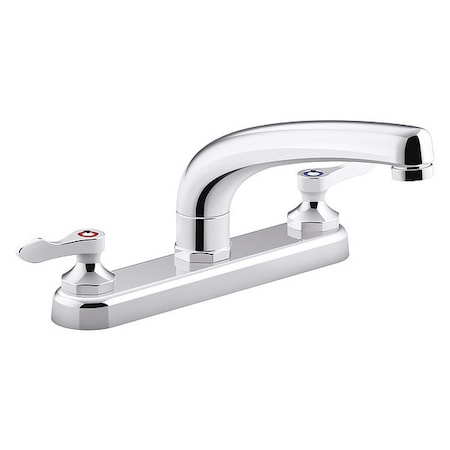 Kohler Manual, 8" Mount, Straight Kitchen Faucet K-810T20-4AFA-CP