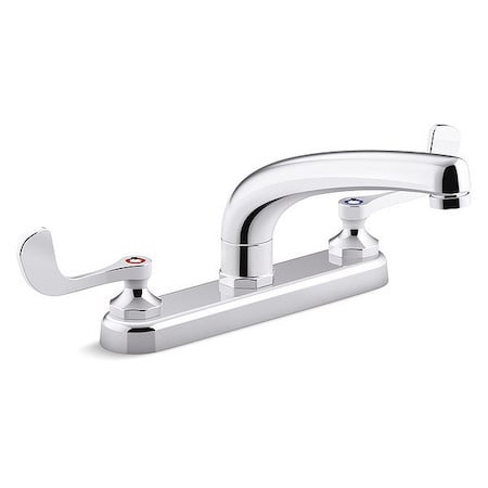 Kohler Manual, 8" Mount, Straight Kitchen Faucet K-810T20-5AFA-CP