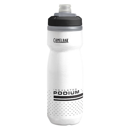 Camelbak Water Bottle, 21 oz., Plastic, White Body 1874101062